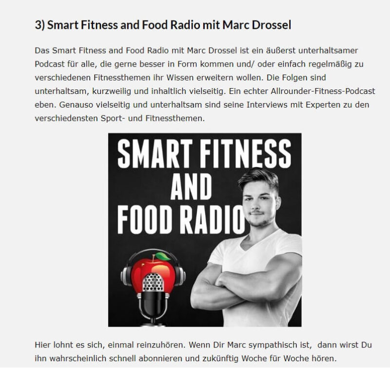 Smart Fitness and Food Radoi mit Marc Drossel
